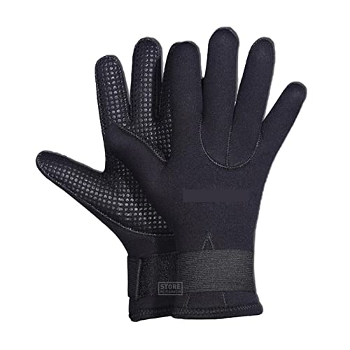 nmbhus Neopren 3mm Tauchhandschuhe Schwimmflossen Tauchen Surf Kitesurf Windsurf Handschuhe for Angeln Unterwasser Angelausrüstung (Color : G31 Black Gloves, Size : XXL) von nmbhus