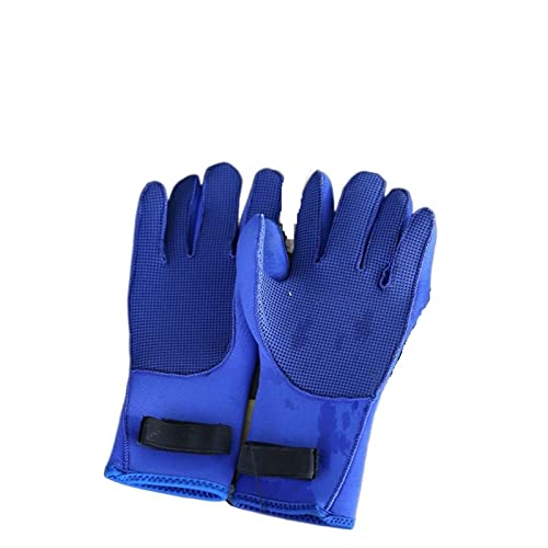 nmbhus Tauchen 3 mm Neopren-Handschuhe halten warm for Schnorcheln, Paddeln, Surfen, Kajakfahren, Kanufahren, Speerfischen, Skifahren, Wassersport (Color : Blue, Size : L) von nmbhus