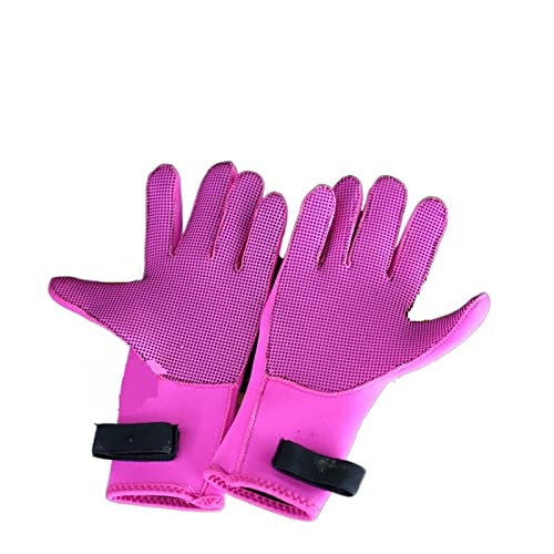 nmbhus Tauchen 3 mm Neopren-Handschuhe halten warm for Schnorcheln, Paddeln, Surfen, Kajakfahren, Kanufahren, Speerfischen, Skifahren, Wassersport (Color : Pink, Size : L) von nmbhus