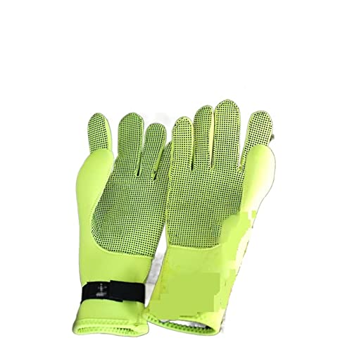 nmbhus Tauchen 3 mm Neopren-Handschuhe halten warm for Schnorcheln, Paddeln, Surfen, Kajakfahren, Kanufahren, Speerfischen, Skifahren, Wassersport (Color : Yellow, Size : L) von nmbhus