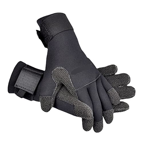 nmbhus Tauchhandschuhe 3MM/5mm Neopren Anti-Rutsch Verschleißfeste Handschuhe for Winter Tauchen Schwimmen Skifahren Klettern (Color : 3mm Kevlar DST-3mm, Size : S) von nmbhus