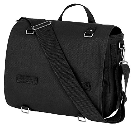 BW Kampftasche gross Umhängetasche Canvas Bag in vielen Farben Schwarz OneSize von noorsk