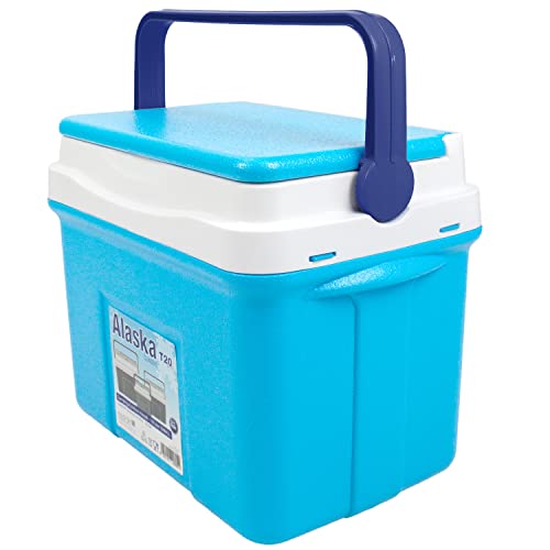 noorsk® Klassische Kühlbox mit Klappdeckel idealer Kühlbehälter für das Auto und zum Camping - 18 Liter - Blau von noorsk