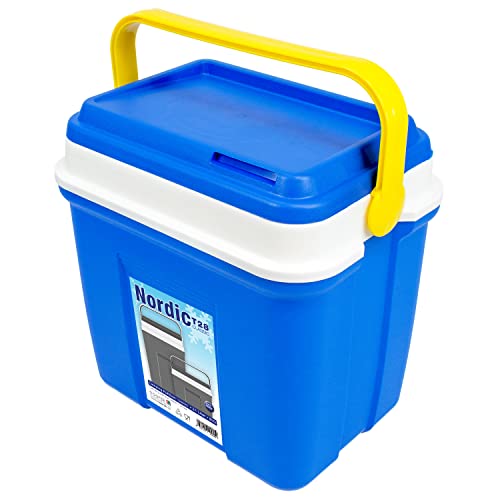 noorsk® Klassische Kühlbox praktischer Kühlbehälter für das Auto und zum Camping - 24 Liter - Blau von noorsk
