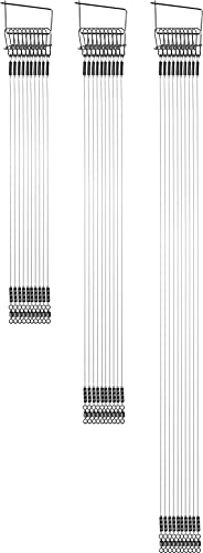 30 x Hard-Mono Vorfach Vorfächer Tragkraft von 25 Kg mit Wirbel Spinnfischen Hechtvorfach Spinnvorfach für Raubfische hohe Tragkraft zum Raubfischangeln 30 Stück 25 cm, 20 cm, 14 cm von normani