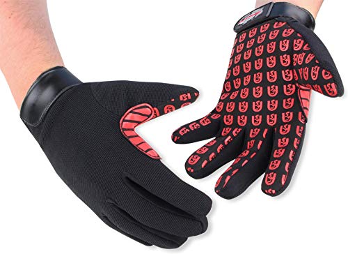 Anglerhandschuhe Raubfischhandschuhe - ideal zum Spinnangeln aus elastischem Material (S-3XL) Farbe Rot Größe L von normani