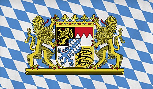 normani Flagge Großformat 250 x 150 cm wetterfest Fahne in 16 verschiedenen Ausführungen mit Ösen Farbe Bayern von normani