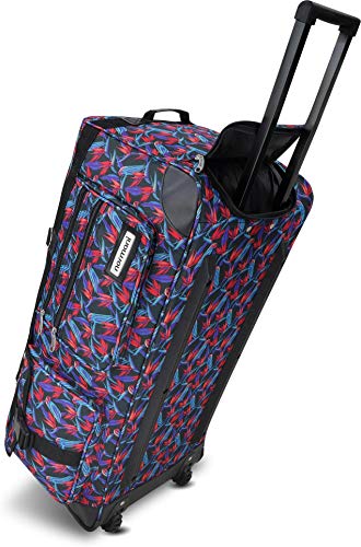 normani Hochwertige robuste Reisetasche mit Rollen Jumbo Big-Travel 80-150 Liter mit bis zu 3 Rollen Neue Generation Farbe Pally Parrots / 100 Liter von normani