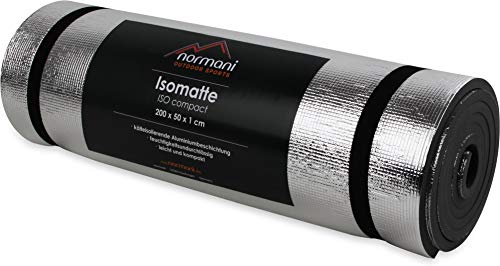 Isomatte Compact Aluminium Thermo Matte Isoliermatte Camping Outdoor leicht Farbe Schwarz von normani