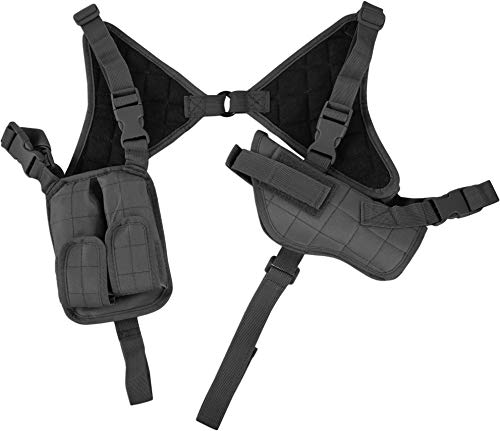 Schulterholster Pistolenholster mit Cordura®, verstellbar mit Magazintasche Farbe Dunkelschwarz von normani