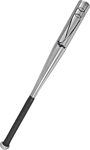 Stabiler Baseball-Schläger mit rutschfestem Griff - Aluminium oder Holz - 13 verschiedenen Größen wählbar Farbe Alu Größe 38 von normani
