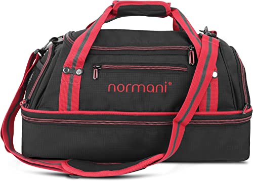 Stilvolle Sporttasche 28 Liter Reisetasche Weekender mit Schuhfach für Fitness Schwimmbad oder Kurztrip tolle, strahlende Farben Farbe Rot von normani