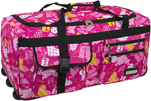 normani® Reisetasche mit Rollen 80 Liter Volumen Jumbo Big-Travel Reisetrolley riesige XXL in vielen bunten Farben Farbe Crazy Child von normani