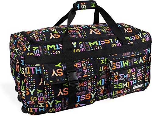 normani® Reisetasche mit Rollen 80 Liter Volumen Jumbo Big-Travel Reisetrolley riesige XXL in vielen bunten Farben Farbe Missy von normani