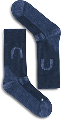 normani 1 Paar Merino Socken für Damen und Herren - Merinosocken - Wollsocken - Wandersocken - Outdoor - Hiking - Sportsocken Farbe Blau Größe 39/42 von normani