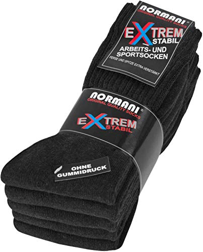normani 10 Paar Stabile Arbeitssocken Socken - Ferse und Spitze EXTRA verstärkt - ohne Gummidruck Farbe Anthrazit Größe 39/42 von normani
