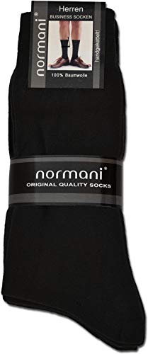 normani 20 Paar Herren Socken aus Reiner Baumwolle - klimaregulierend und atmungsaktiv Farbe Schwarz Größe 39-42 von normani