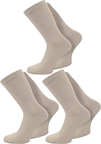 normani 3 Paar spezielle Komfort-Socken ohne Gummi für Diabetiker oder Problemfüße (z.B. Wasserbeine/Elefantenfüße) Farbe Beige Größe 39-42 von normani