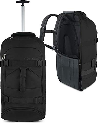 normani Backpacker Reisetaschen-Rucksack mit Trolleyfunktion - Trolley mit Frontloader Funktion und vielen Taschen 60 Liter Farbe Schwarz von normani