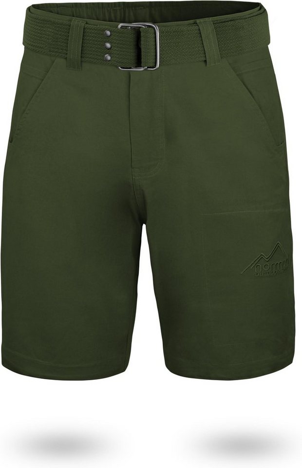 normani Bermudas »Chino Shorts „Gobi“ mit Gürtel „Taklamakan“« Vintage Shorts kurze Sommershort mit invisible Zippertasche aus 100% Bio-Baumwolle von normani