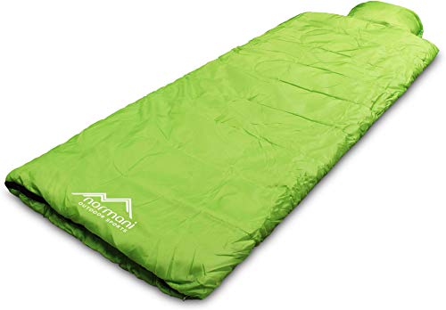 normani Einzel Schlafsack Pilotenschlafsack mit integriertem Kopfkissen Farbe Pilot/Limette von normani