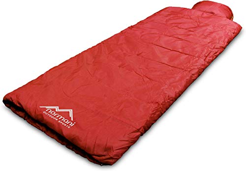 normani Einzel Schlafsack Pilotenschlafsack mit integriertem Kopfkissen Farbe Pilot/Rot von normani