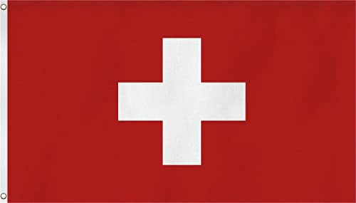 normani Fahne mit Messingösen 90 x 150, 150 x 250 oder 300 x 500 cm wählbar Farbe Schweiz Größe 150 x 250 von normani