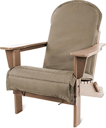 normani Faltbarer Adriondack Gartenstuhl aus recyceltem Material - Gartensessel mit passender Auflage - Klappbarer Outdoor Stuhl Farbe Hellbraun von normani