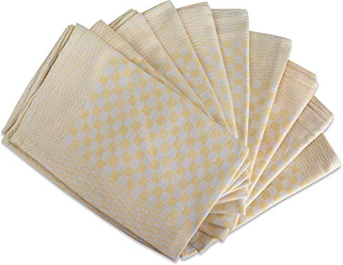 normani Geschirrhandtücher aus saugstarker Baumwolle im 10er Set Farbe Gelb Größe 55 x 75 cm von normani