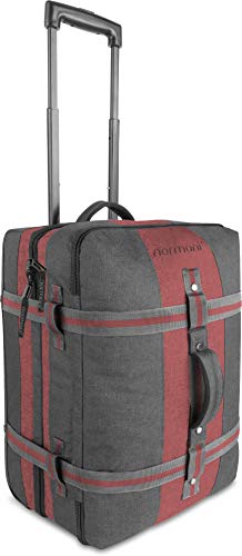 normani Handgepäck Reisetasche Trolley - 45 L (52 x 38 x 20-28 cm) Farbe Dunkelgrau/Rot von normani