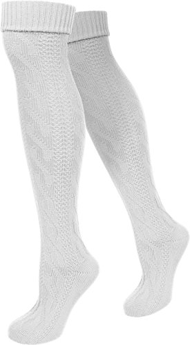 normani Herren Trachtstrümpfe/Trachtsocken (aus Baumwolle) Farbe Weiß Größe 39/42 von normani