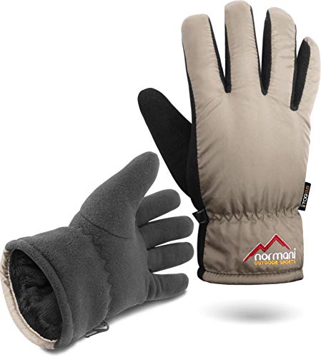 normani Herren Winter Thermo Handschuhe mit Fleece extrem hoher TOG-Wert 9.8 bis -10°C Farbe Beige Größe XXL/3XL von normani
