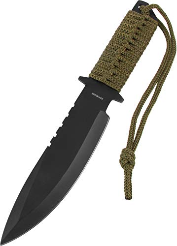 normani Messer mit feststehender Klinge und Nylontasche, Griff mit Nylonband Adventurer Farbe Olive von normani
