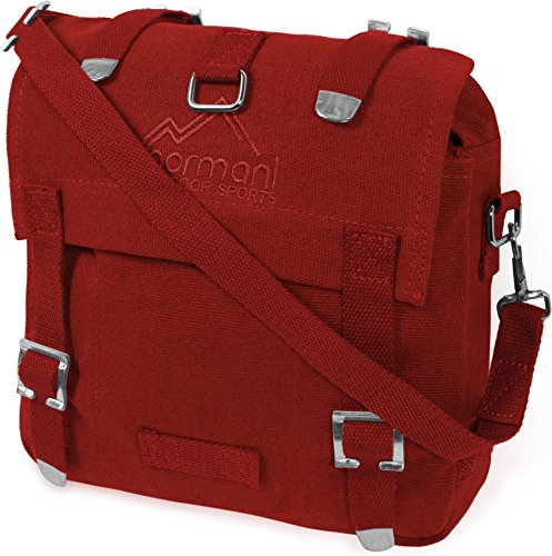 normani Motorrad Bike Satteltasche aus strapazierfähigem Canvas für Werkzeug oder Gepäck Farbe Rot von normani