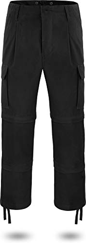 normani Outdoor Sports 3-in-1 Zip-Off Outdoor Hose/Short Moleskinhose nach TL mit Reißverschluss abtrennbare Hosenbeine - Shorts oder 3/4 Farbe Schwarz Größe 3XL von normani