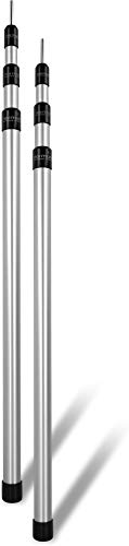 normani Outdoor Sports Aluminum Teleskop Zeltstange Aufstell-Stange Sützstange Verstellbar von 76-180 cm, 94-240 cm oder 116-300 cm Farbe 2Stück Größe 94-240 cm von normani