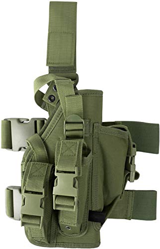 Pistolenbeinholster mit Magazintaschen und Bein- und Gürtelbefestigung Expansion Pack Farbe Oliv von normani