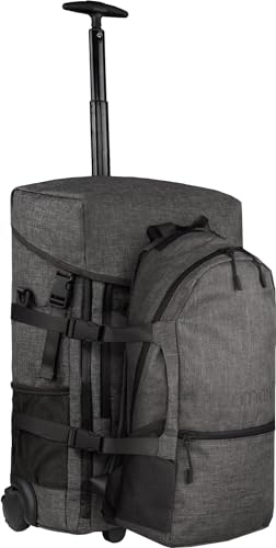 normani Reisetasche mit zusätzlichem Rucksack - Trolley und Rucksack in Einem - 37 L Reisetrolley + 8 L Tagesrucksack - Backpacker Handgepäck-maße 50x37x20 cm von normani