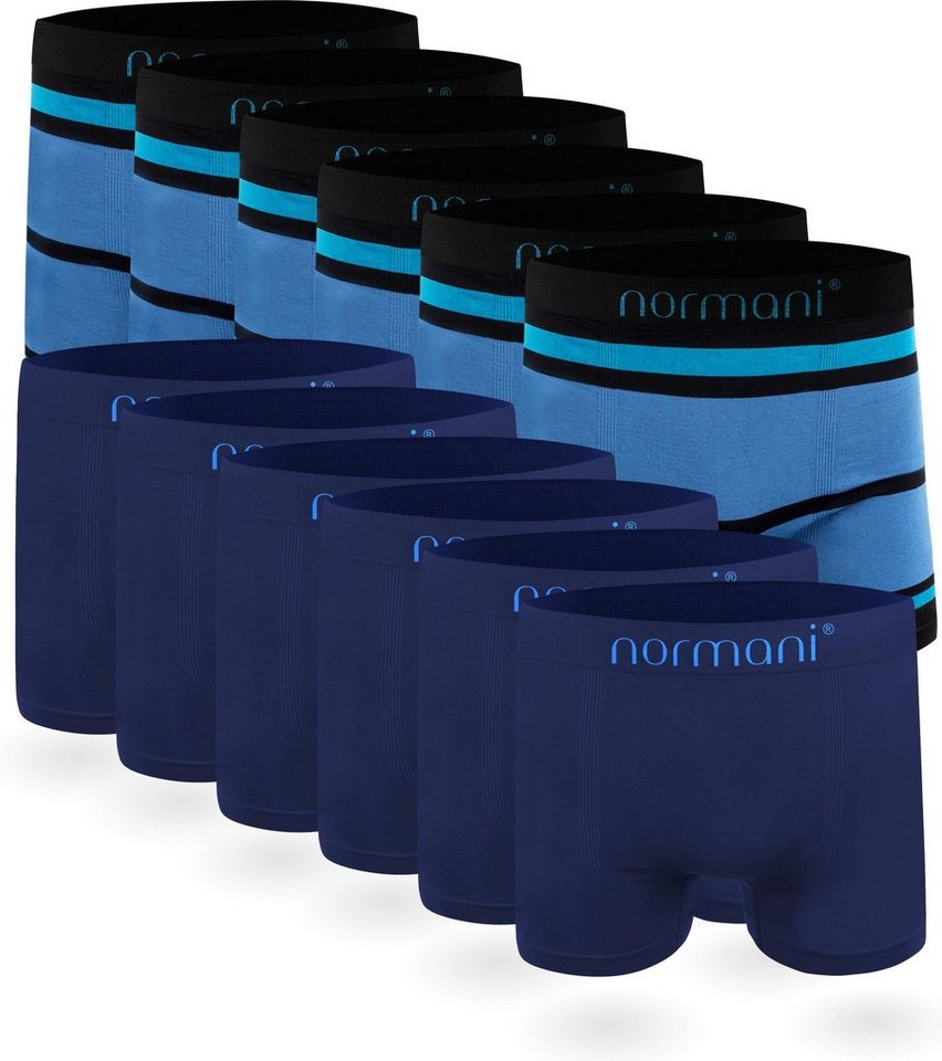 normani Retro Boxer 12 Stück Mikrofaser-Boxershorts für Herren Männer Retropants Unterhosen aus schnell trocknendem Material von normani