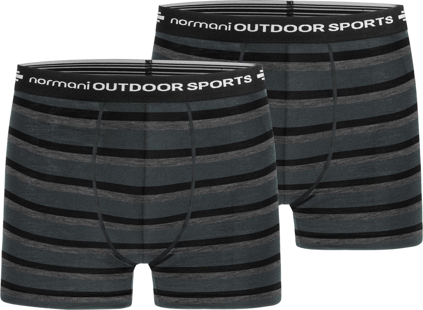 normani Retro Boxer 2er Pack Herren Merino Boxershorts Unterhose Sportunterhose Funktionsunterwäsche aus 100% Merinowolle von normani