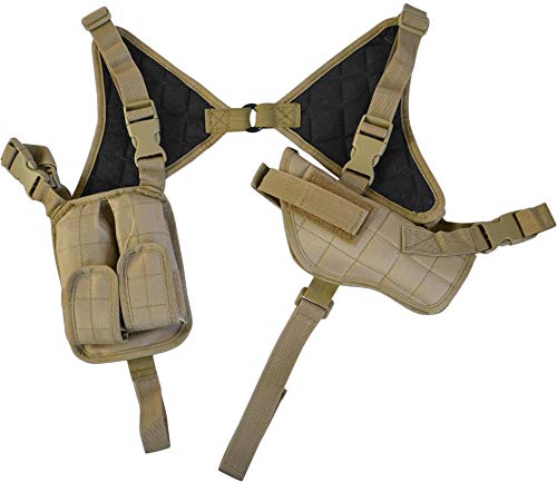 Schulterholster Pistolenholster mit Cordura®, verstellbar mit Magazintasche Farbe Coyote von normani