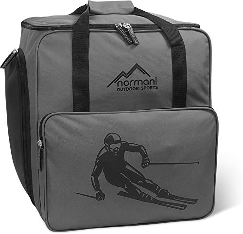 normani Skischuhtasche mit separatem Helmfach und Rucksackfunktion Alpine DEPO Farbe Dunkelgrau von normani
