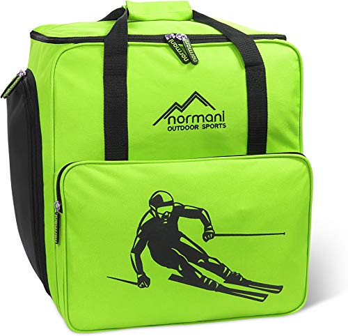 normani Skischuhtasche mit separatem Helmfach und Rucksackfunktion Alpine DEPO Farbe Lime von normani