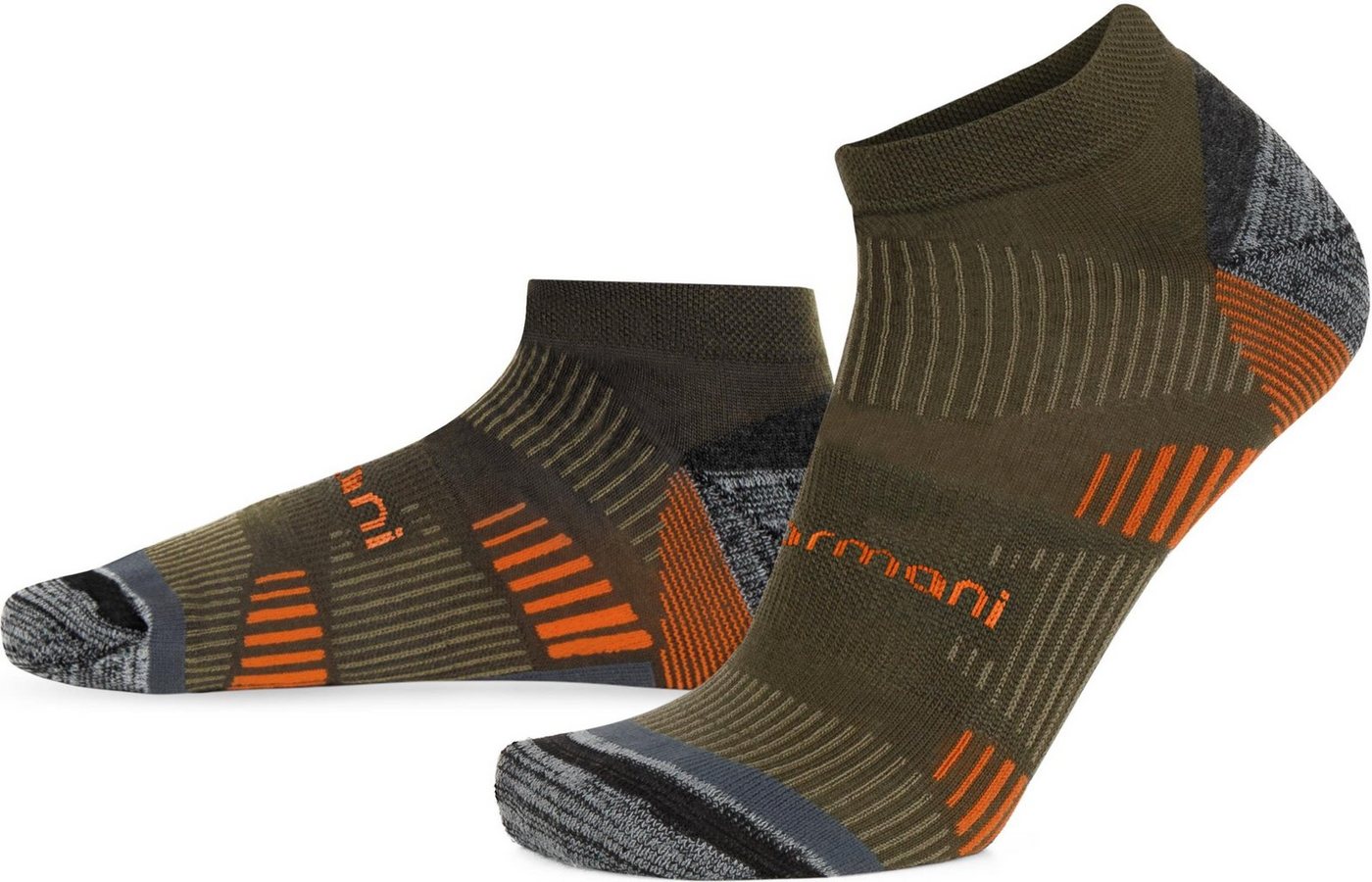 normani Sneakersocken 2 Merino Trekking Sneaker-Socken mit Frotteesohle (2 Paar) hochwertige Merinowolle von normani