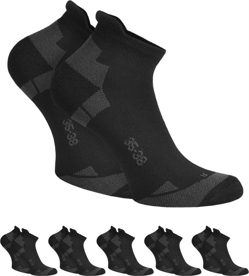 normani Sneakersocken 6 Paar Coolmax Sneakersocken mit Komfortferse (6er-Set, 6 Paar) klimaregulierende Coolmaxfaser von normani