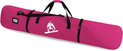 normani Snowboardtasche Snowboardbag dopplet gepolsterter Board Bag - 166 cm Länge mit integriertes Adressfeld und Schultergurt Farbe Pink von normani