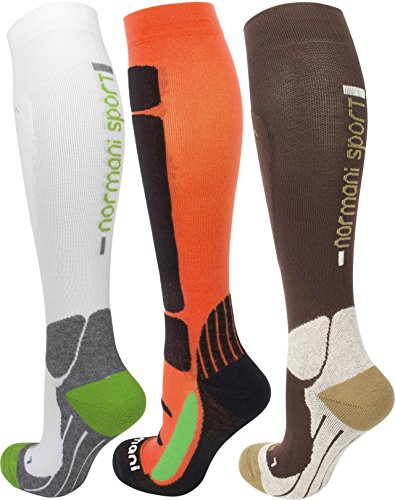 normani Sport Kompressionsstrumpf Compression Running Socks - Kniestrümpfe Farbe Pink/Schwarz Größe 39/42 von normani