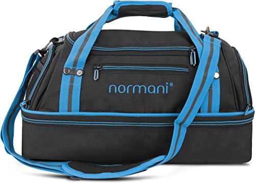 Stilvolle Sporttasche 28 Liter Reisetasche Weekender mit Schuhfach für Fitness Schwimmbad oder Kurztrip tolle, strahlende Farben Farbe Blau von normani