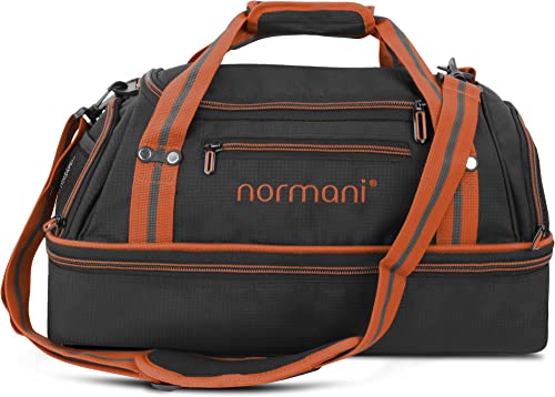 Stilvolle Sporttasche 28 Liter Reisetasche Weekender mit Schuhfach für Fitness Schwimmbad oder Kurztrip tolle, strahlende Farben Farbe Orange von normani