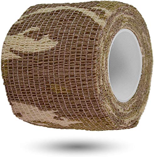 normani Survival Tarnband Gewebeklebeband selbsthaftend zur Tarnung von Outdoor Ausrüstungsgegenständen 5 cm x 4,5 m Rolle Farbe Wüstentarn von normani
